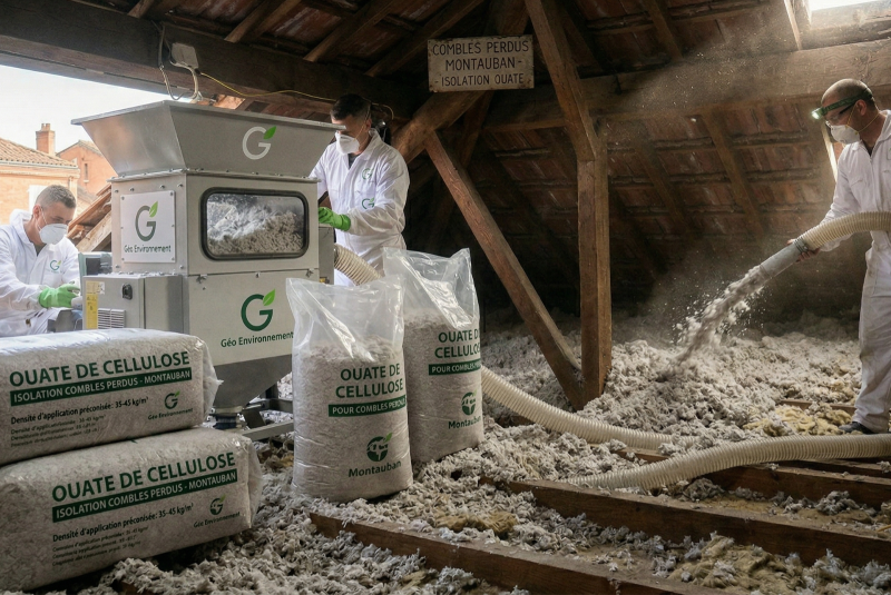 Entreprise isolation ouate de cellulose pour les combles perdus à Montauban